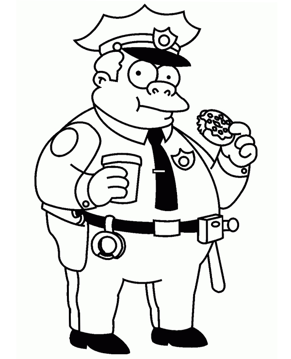 Pan Policjant kolorowanki